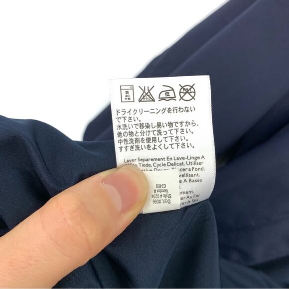 EDDIE BAUER Casual Trench Coat Navy Blue XL - Picture 9 of 12